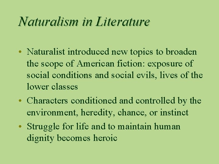 difference between naturalism and realism in literature